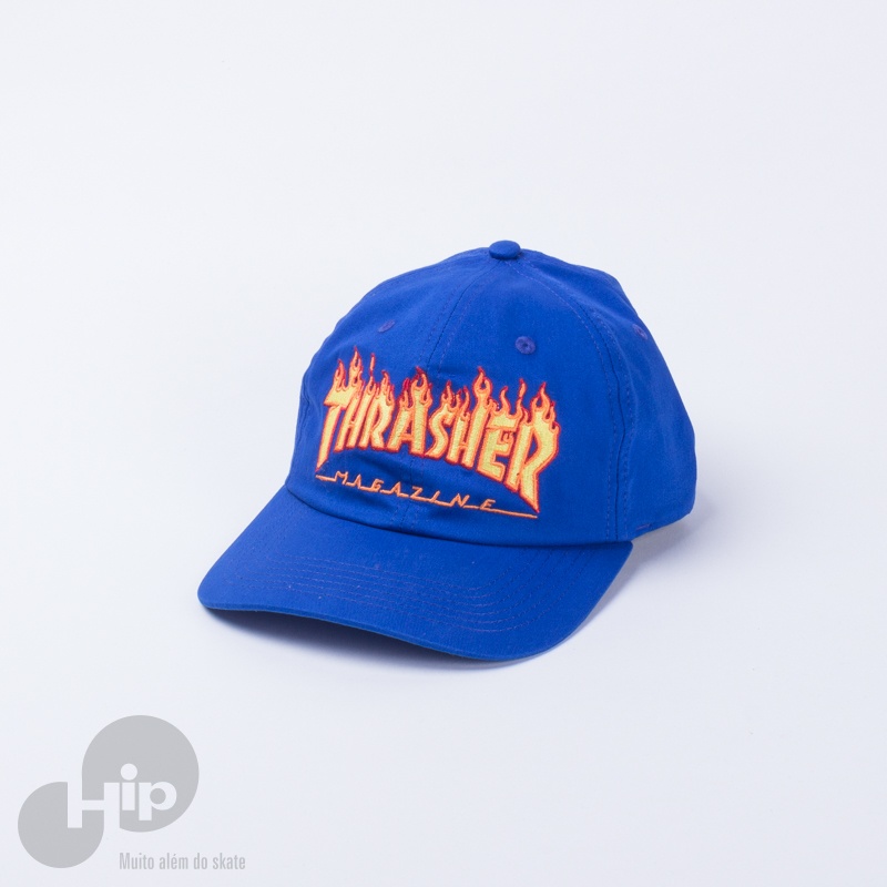 Bon Thrasher Dad Hat Flame Azul