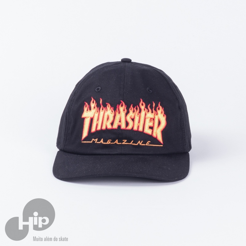 Bon Thrasher Dad Hat Flame Preto