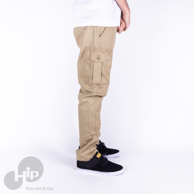 calça cargo masculina bege