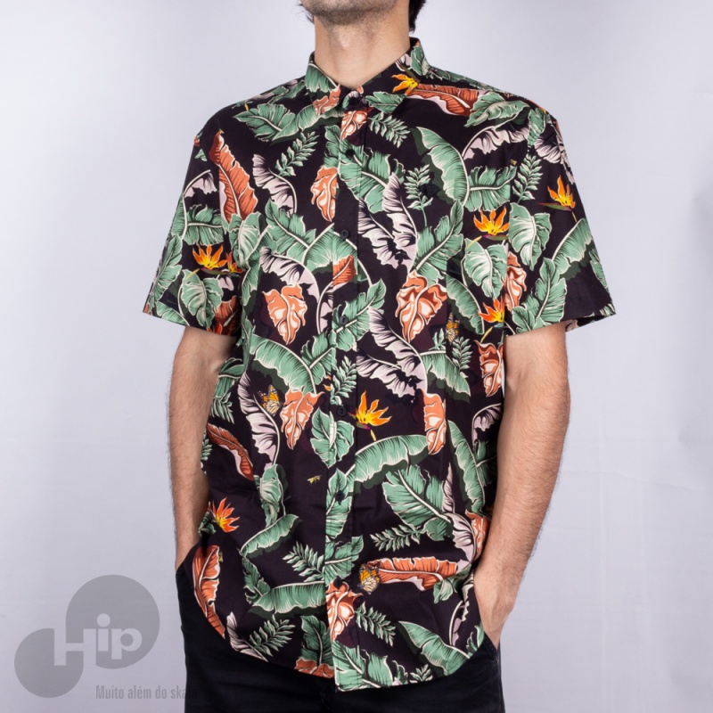 Camisa Diamond Tropical Paradise Preta