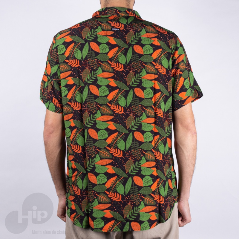 Camisa Hocks Folharada Preto