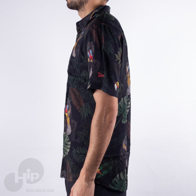 Camisa New Era Botany Jungle Fauna Preta