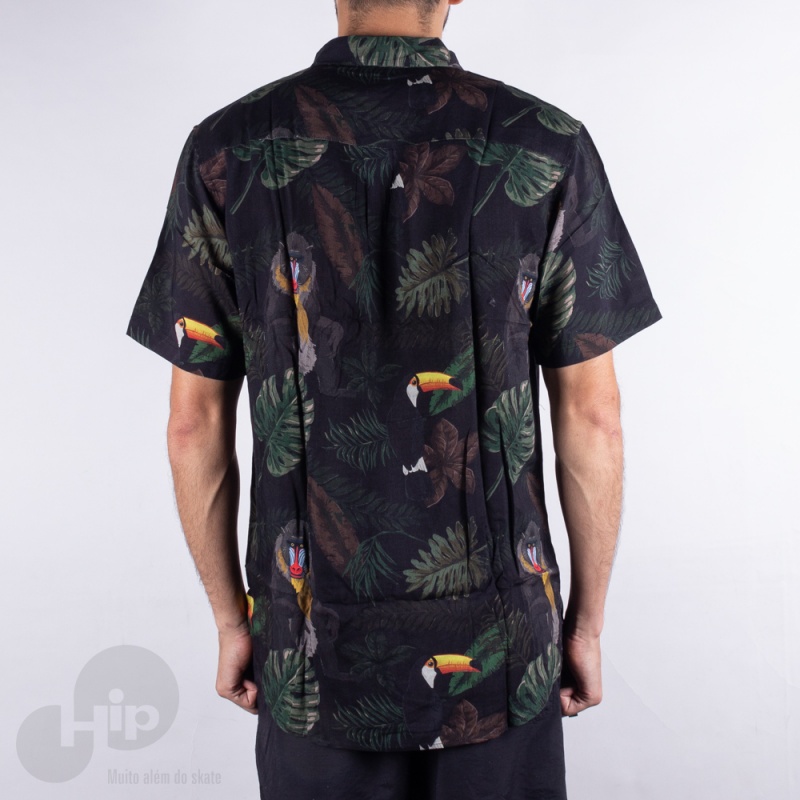 Camisa New Era Botany Jungle Fauna Preta