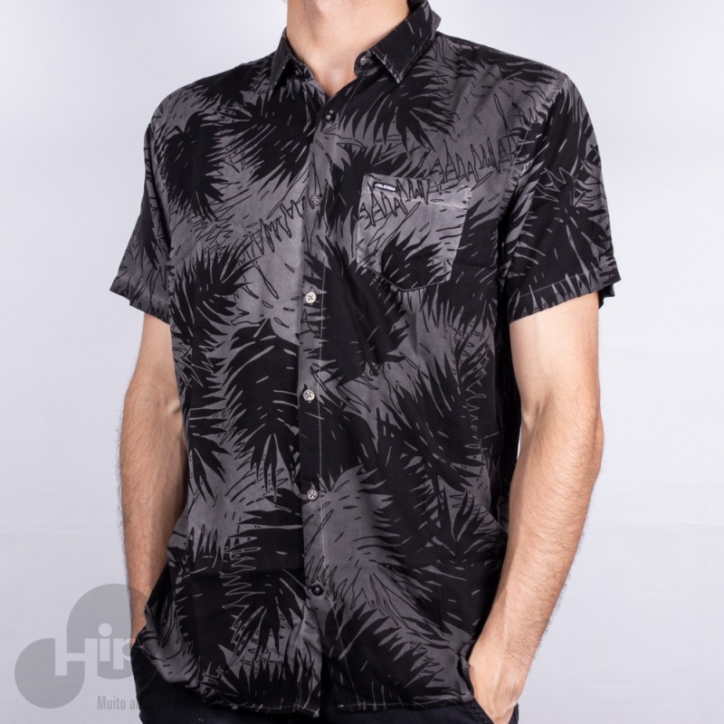 Camisa Volcom Leaf Stone Preta