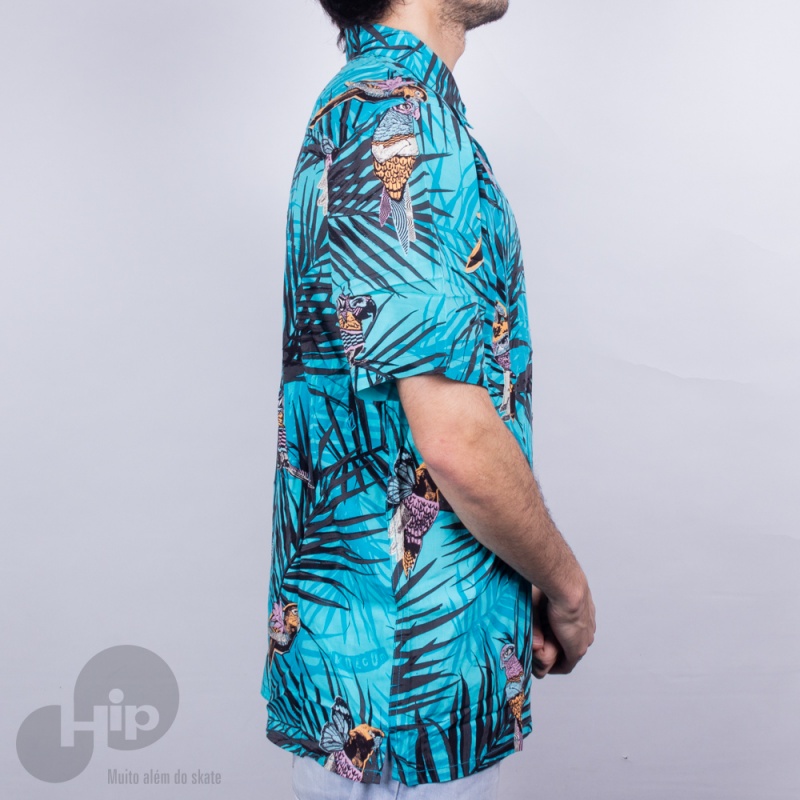 Camisa Volcom Party Bird Azul Claro