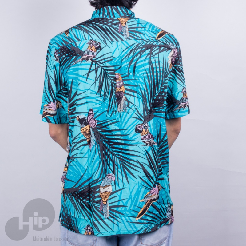 Camisa Volcom Party Bird Azul Claro