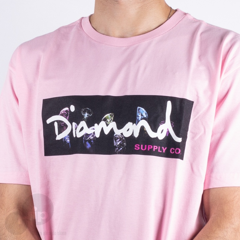 Camiseta Diamond Color Box Rosa