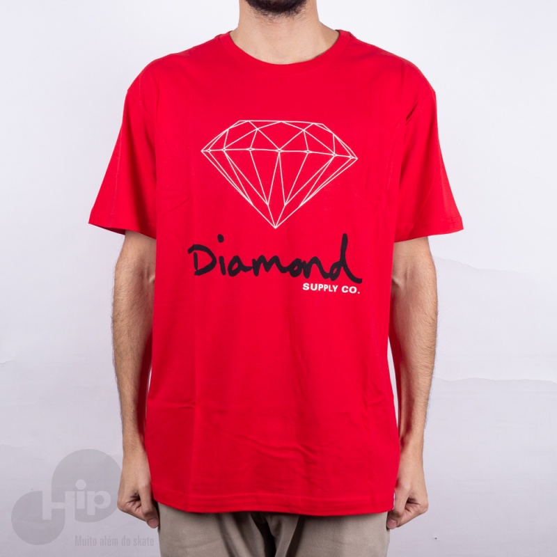 Camiseta Diamond Og Sign Vermelha