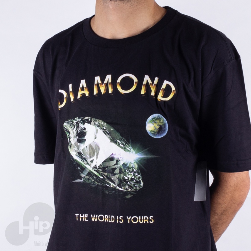 Camiseta Diamond World Is Yours Preta