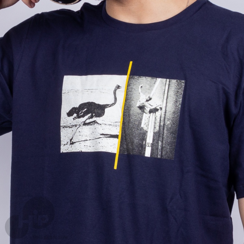 Camiseta Element X Net Geo Ostrich Apse Azul Escuro