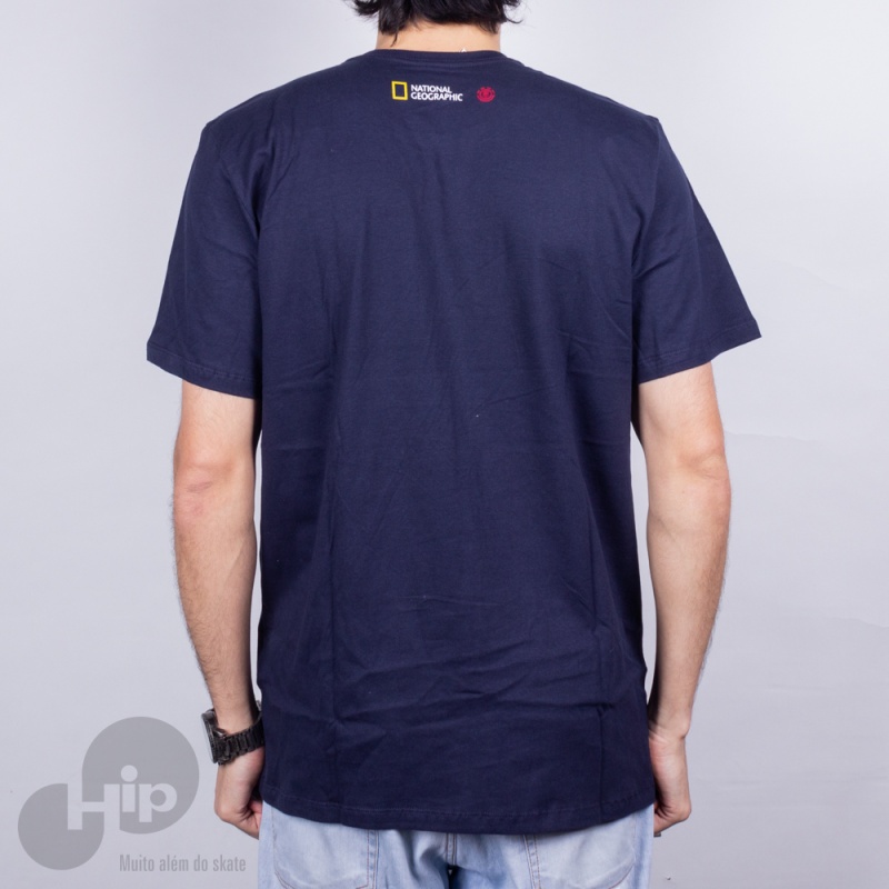 Camiseta Element X Net Geo Ostrich Apse Azul Escuro