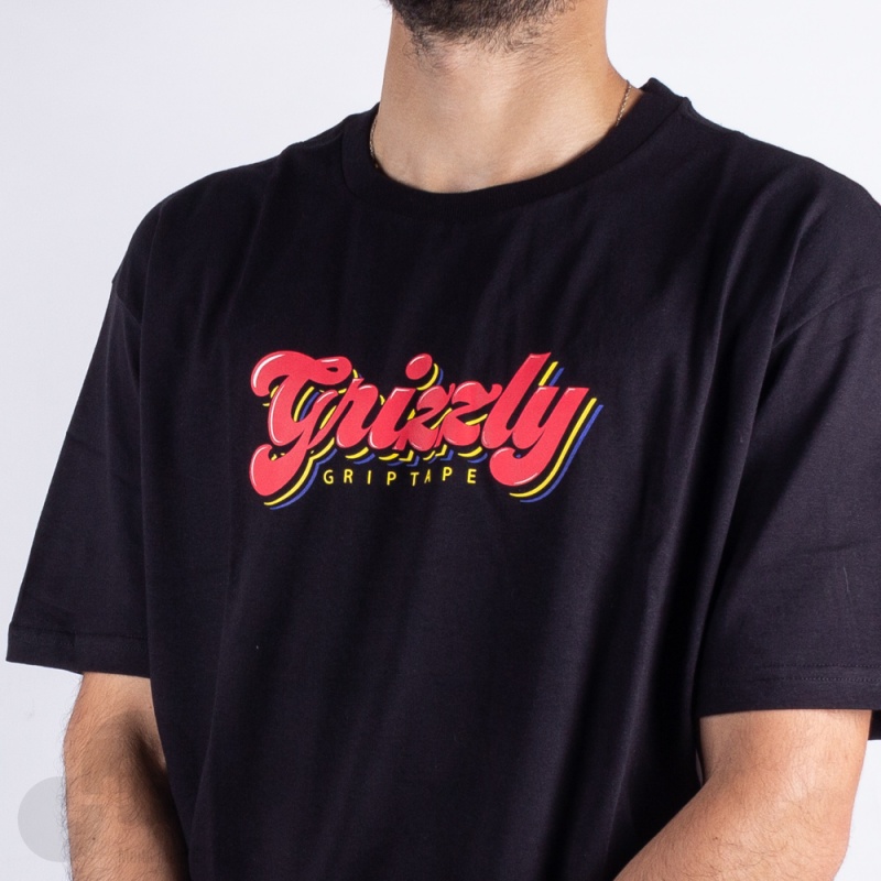 Camiseta Grizzly Disco Strip Preta