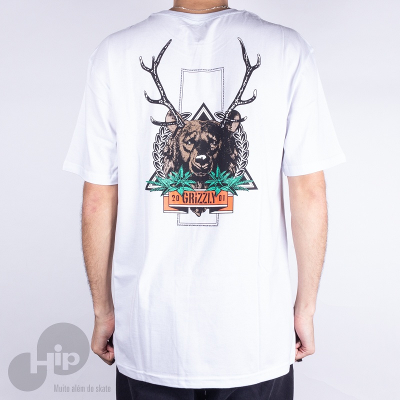Camiseta Grizzly Fear The Deer Branca