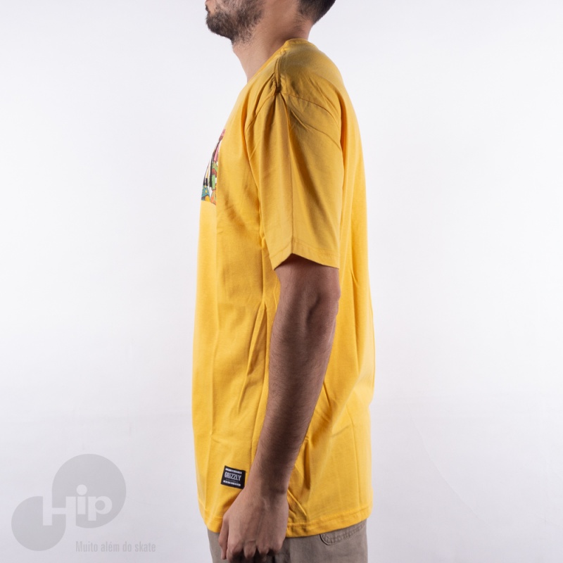 Camiseta Grizzly Fungi Box Amarela