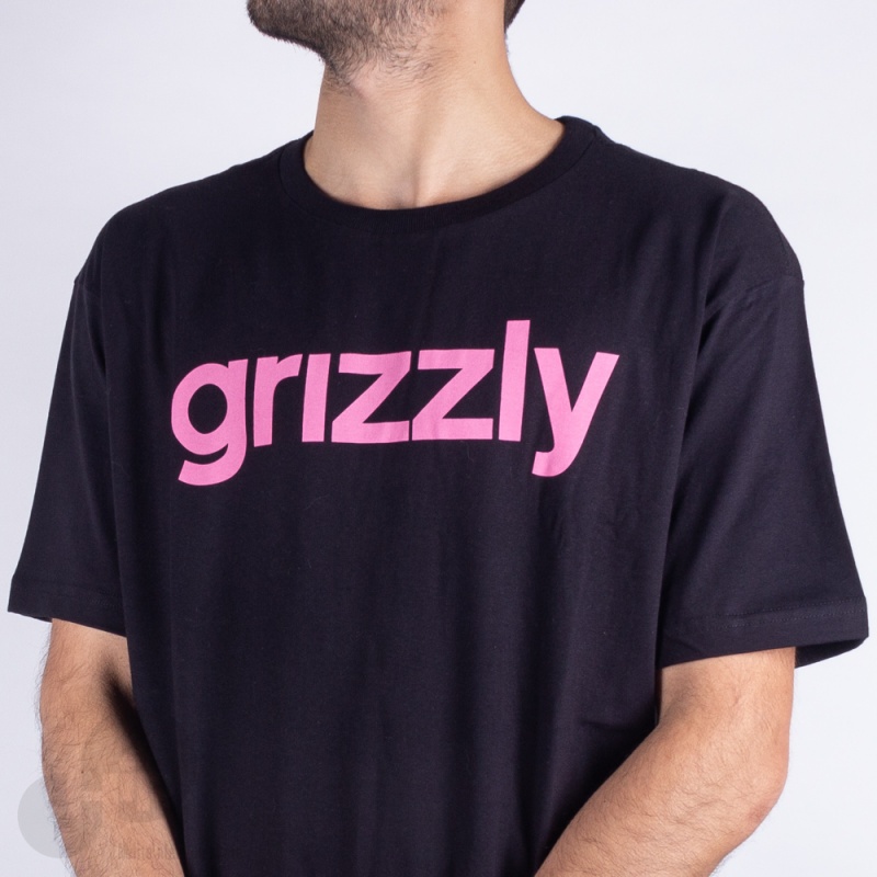 Camiseta Grizzly Lowercase Logo Preta