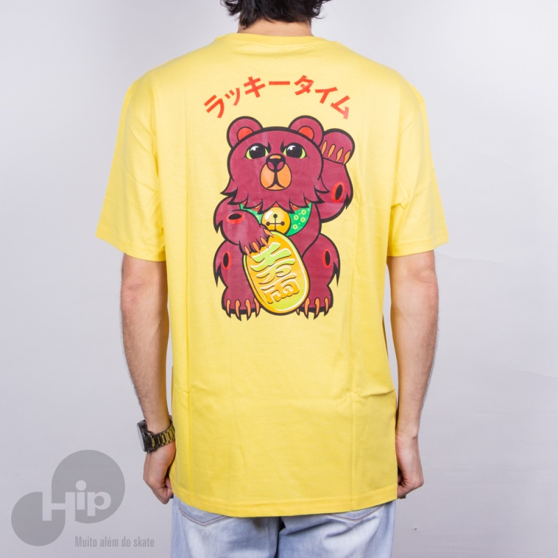 Camiseta Grizzly Lucky Bear Amarela