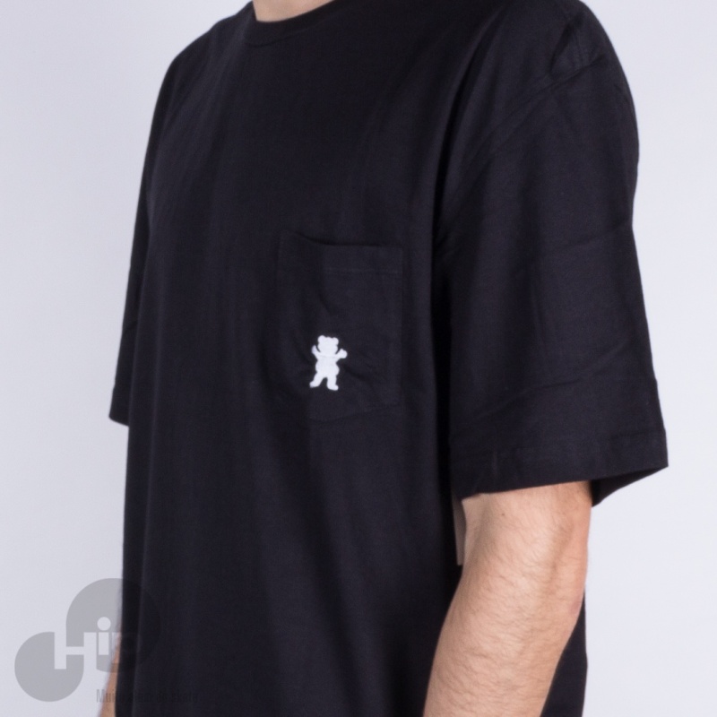 Camiseta Grizzly Og Bear Embroidered Preta