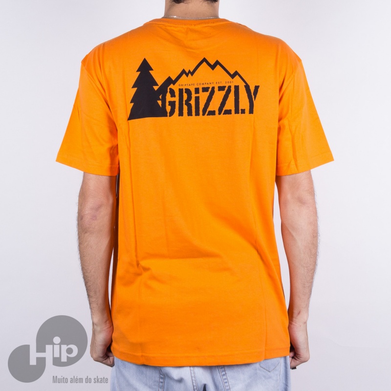 Camiseta Grizzly Recreational Pocket Laranja