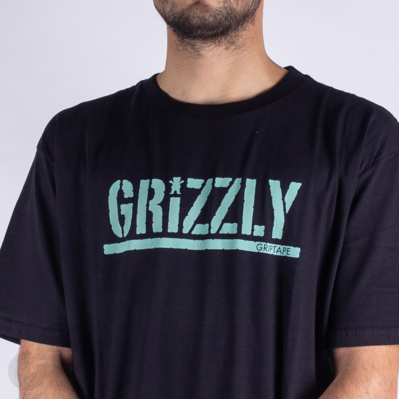 Camiseta Grizzly Stamped Preta