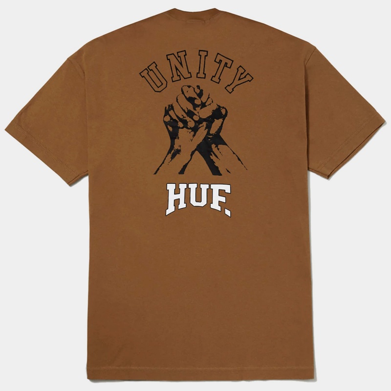 Camiseta Huf Unity Song Marrom