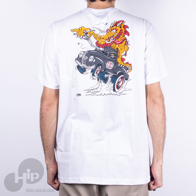 Camiseta Independent Cab Dragster Branca