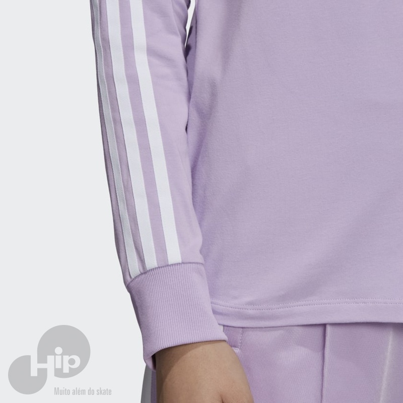 Camiseta Manga Longa Adidas 3 Stripes Lils