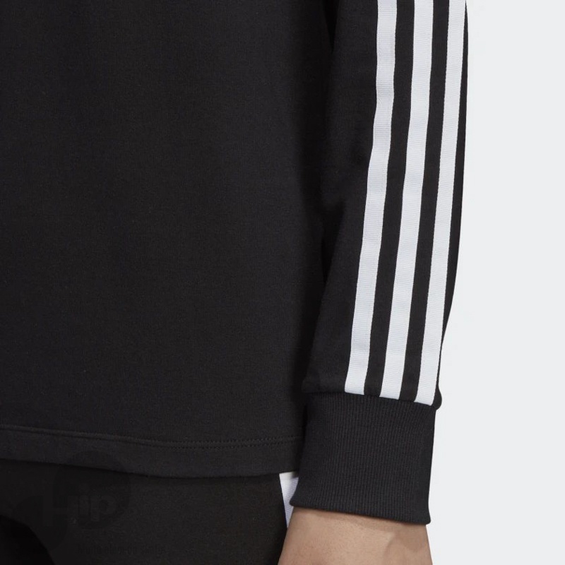 Camiseta Manga Longa Adidas 3-Stripes Preta