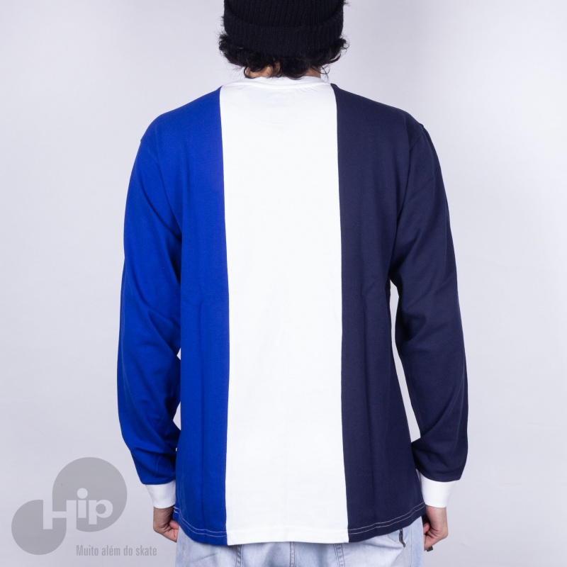 Camiseta Manga Longa Adidas Tripart Azul Escuro