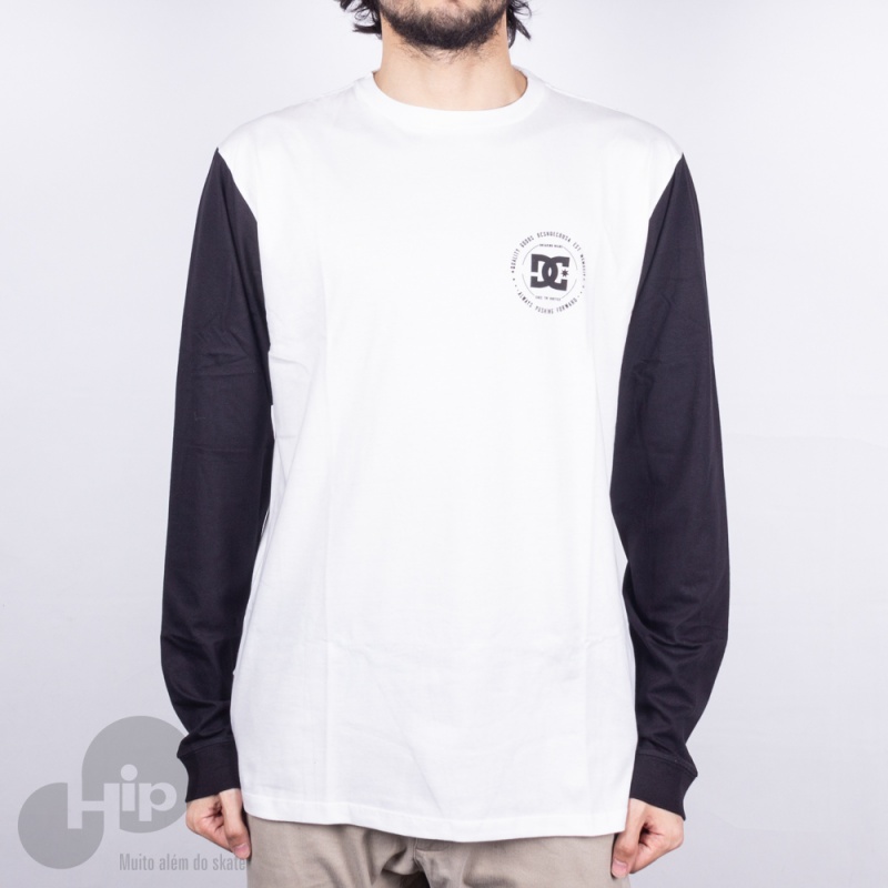 Camiseta Manga Longa Dc Shoes Star Branca