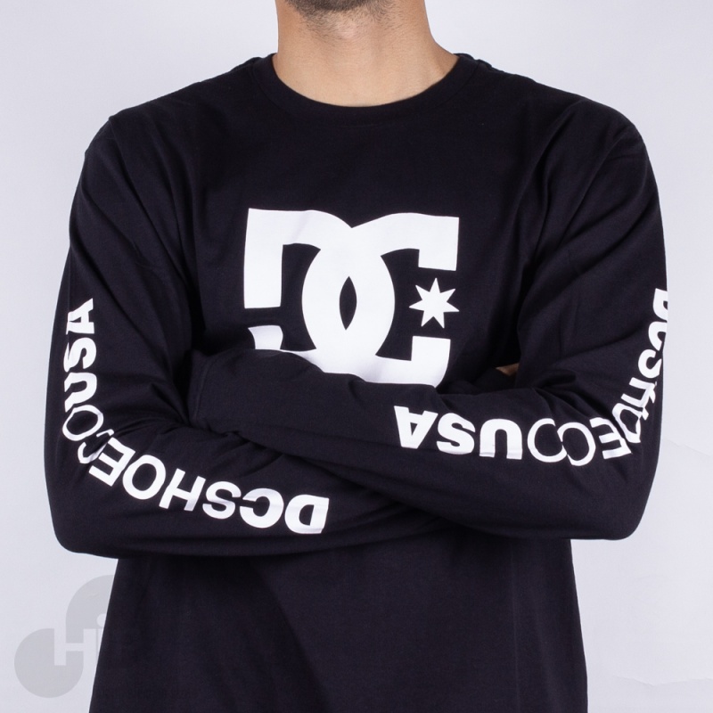 Camiseta Manga Longa Dc Shoes Star Preta