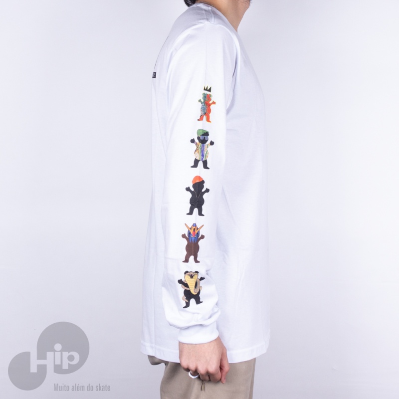 Camiseta Manga Longa Grizzly Gangs All Here Branca