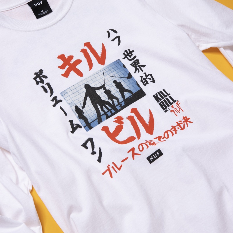 Camiseta Manga Longa Huf Showdown Kill Bill Branco