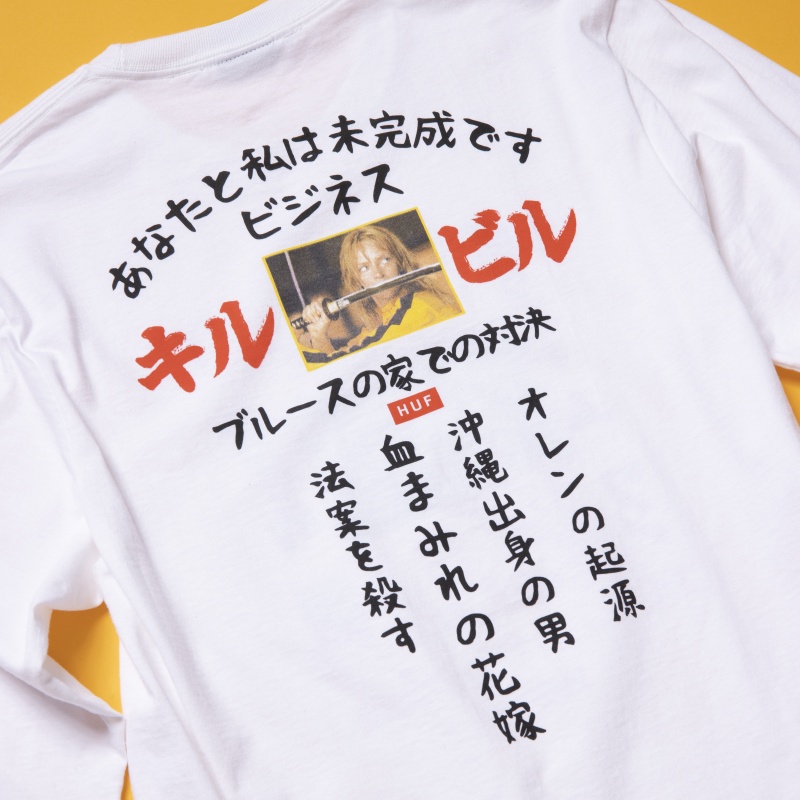 Camiseta Manga Longa Huf Showdown Kill Bill Branco