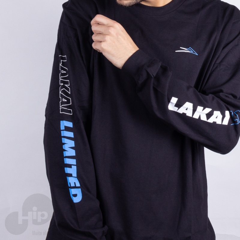 Camiseta Manga Longa Lakai Racing Preta