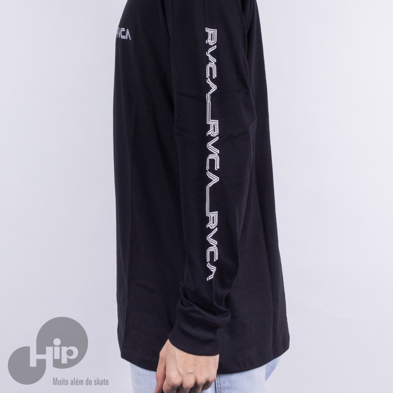 Camiseta Manga Longa Rvca Lobitos Preta