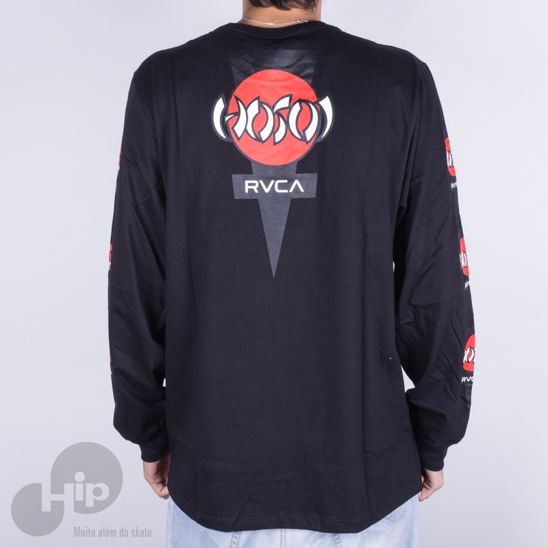 Camiseta Manga Longa RVCA Hosoi Preta