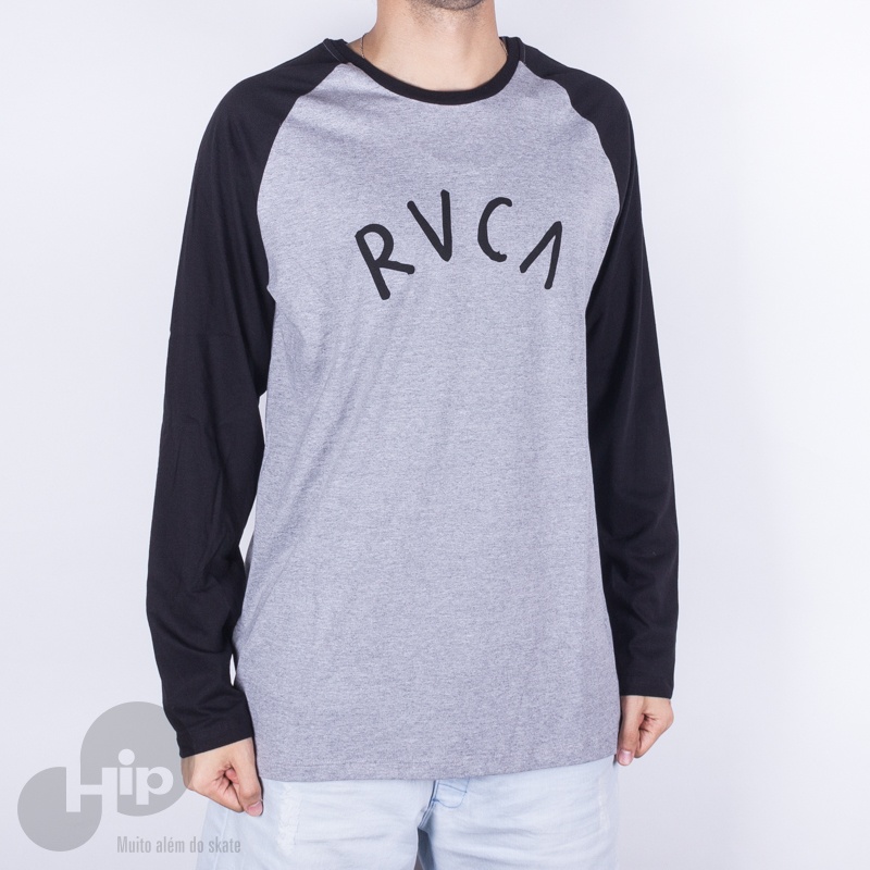 Camiseta Manga Longa Rvca Sword Cinza Claro