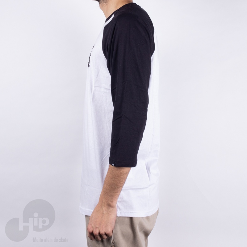 Camiseta Manga Longa Vans 3/4 Classic Branca