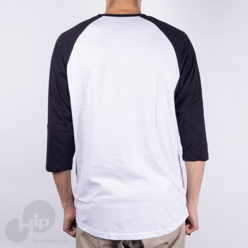 Camiseta Manga Longa Vans 3/4 Classic Branca