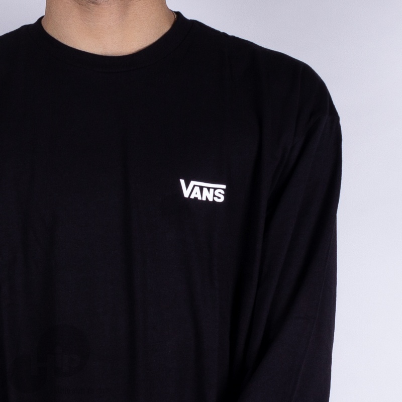 Camiseta Manga Longa Vans Ii # 1 Preta
