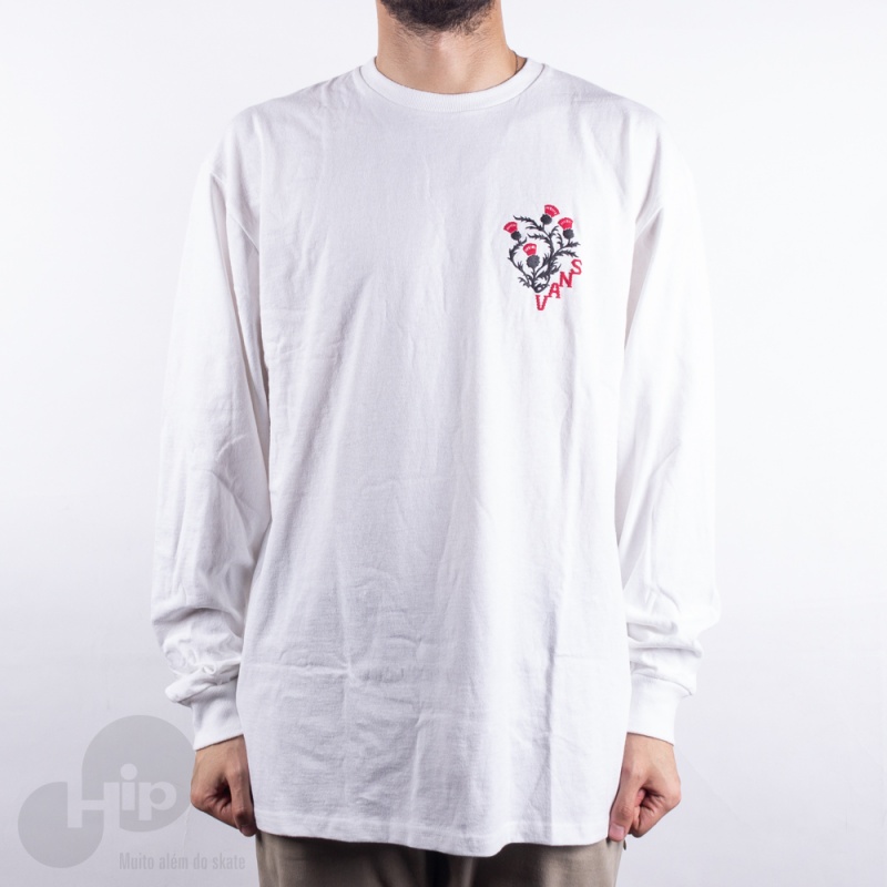 Camiseta Manga Longa Vans Laced Branca