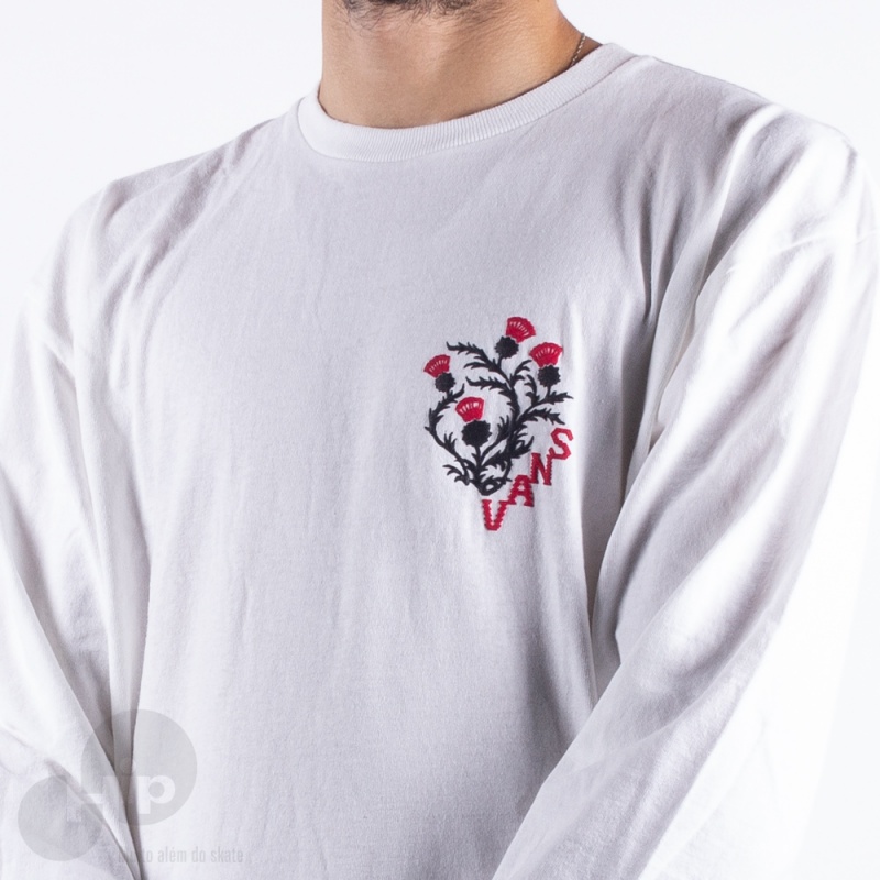 Camiseta Manga Longa Vans Laced Branca