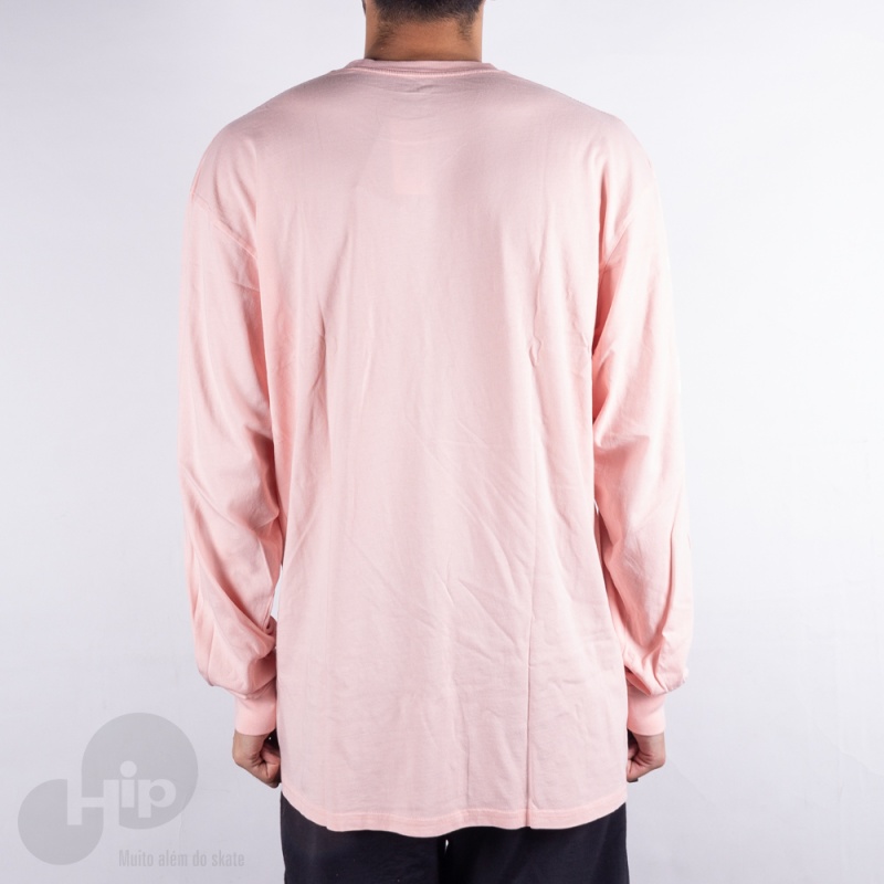 Camiseta Manga Longa Vans Washed Out Pro Rosa