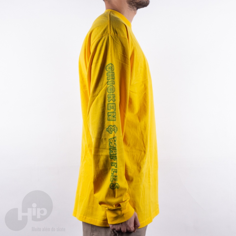 Camiseta Manga Longa Vans X Shake Junt Amarela