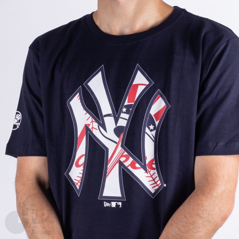 Camiseta New Era Logomania Mix Neyyan Azul Escuro