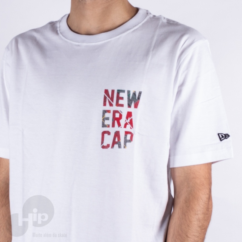 Camiseta New Era Plaid Branca