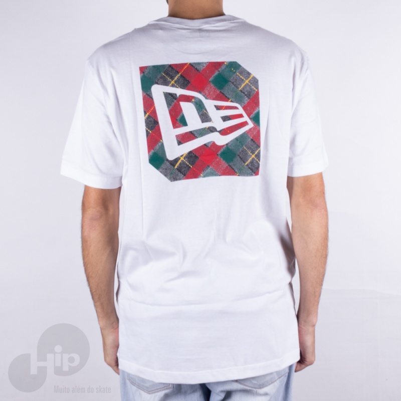 Camiseta New Era Plaid Branca