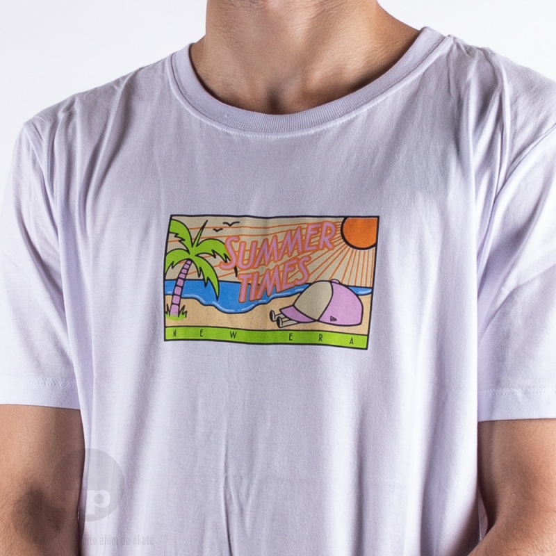 Camiseta New Era Summer Times Beach Branca