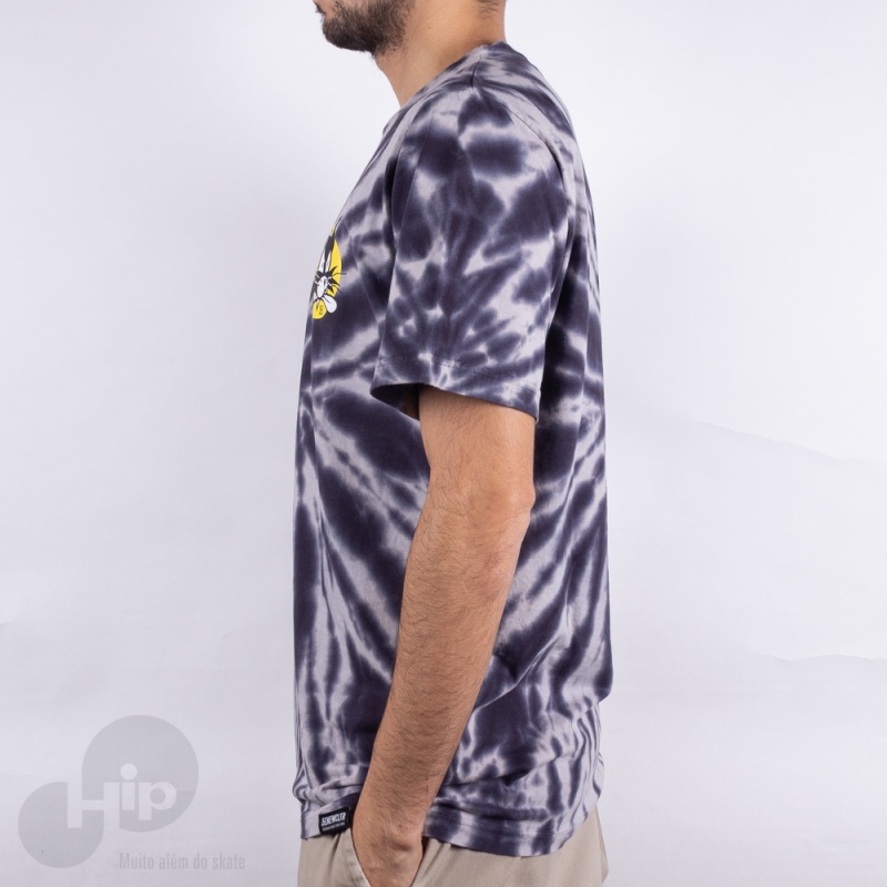 Camiseta New Skate Tie Dye Hq Azul Escuro