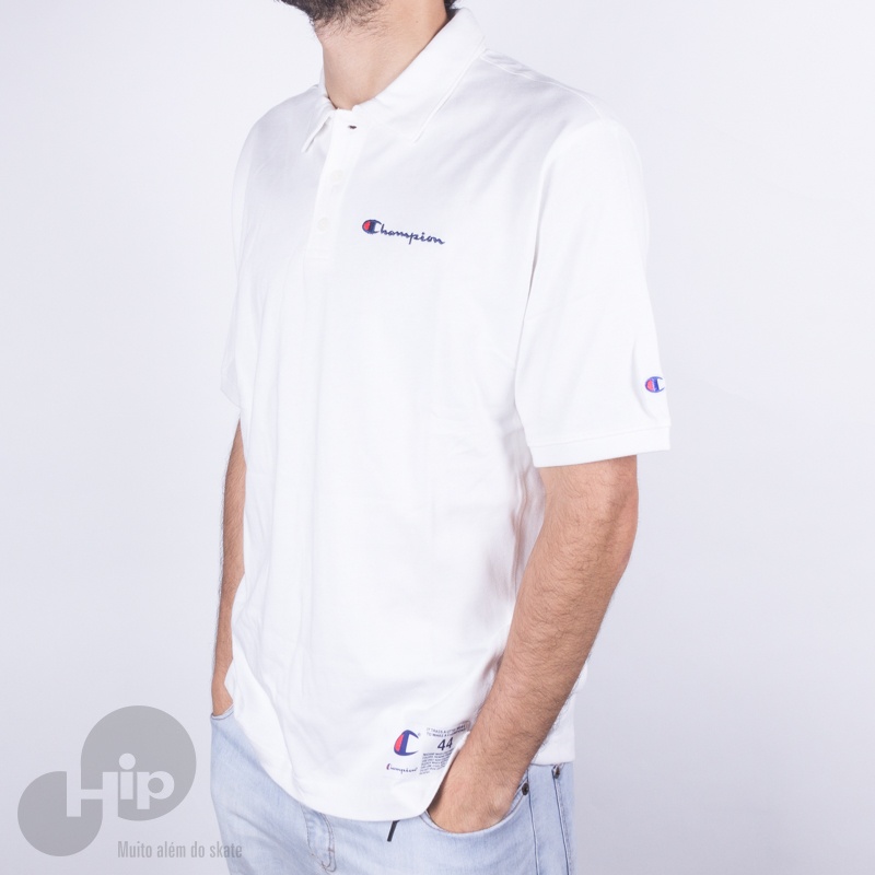 Camiseta Polo Champion Reverse Weave T3959 Branca